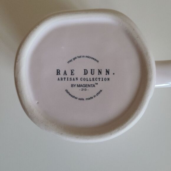 rae dunn raise a mug ivory white ceramic farmhouse coffee mug 20 ounces - Picture 6 of 6